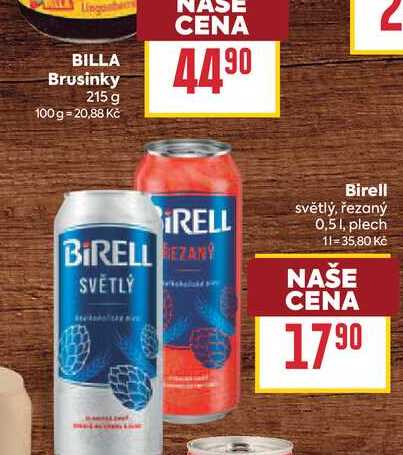 Birell světlý, řezaný 0,51, plech