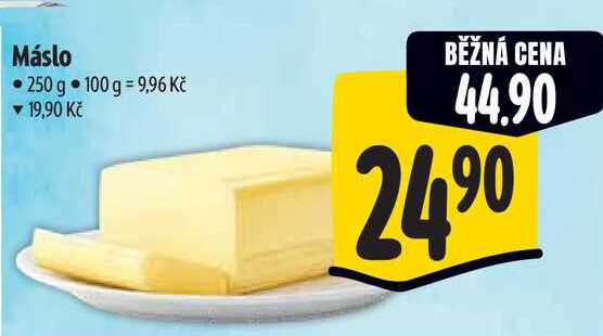 Máslo, 250 g  v akci