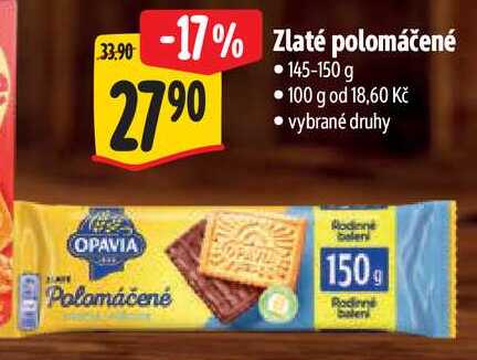 Zlaté polomáčené, 145-150 g