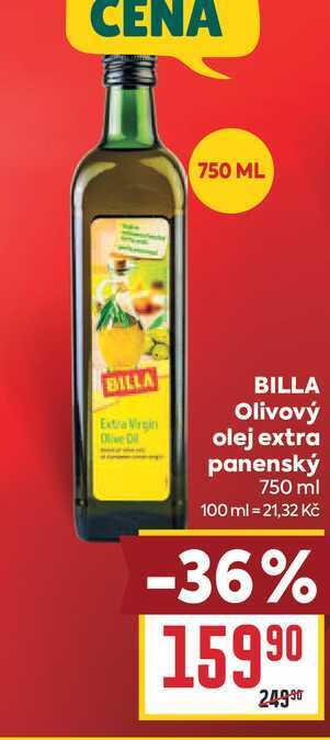 BILLA Olivový olej extra panenský 750 ml