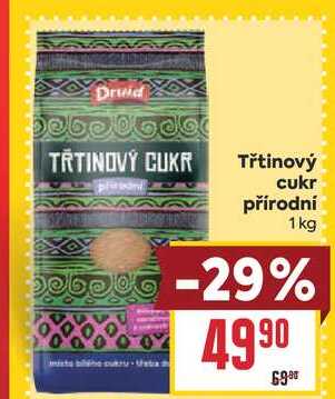 Třtinový cukr přírodní 1kg  v akci