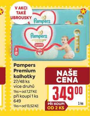 Pampers Premium kalhotky 27/48 ks