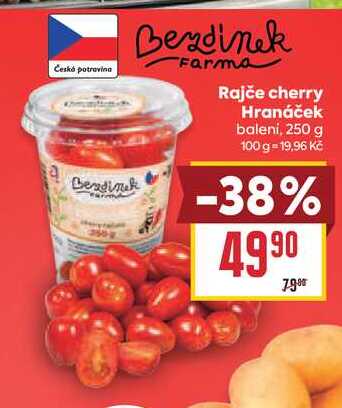 Rajče cherry Hranáček balení, 250 g 