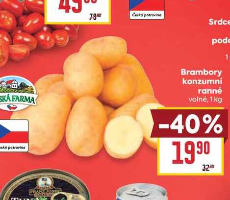 Brambory konzumní ranné volné, 1 kg