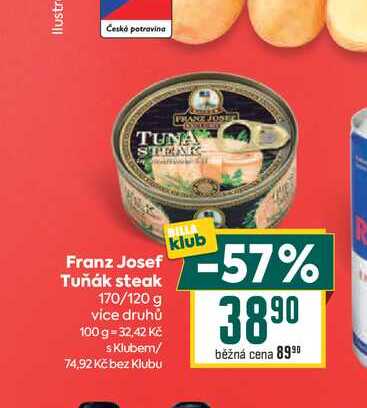 Franz Josef Tuňák steak 170/120 g 