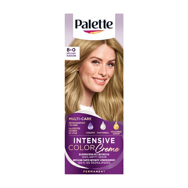 Schwarzkopf Palette Intensive Color Creme permanentní barva na vlasy 8-0 Světle plavý