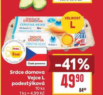 Srdce domova Vejce L podestýlková 10 ks