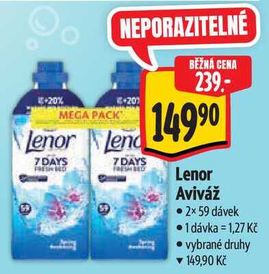 Lenor Aviváž, 2x 59 dávek