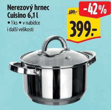 Nerezový hrnec Cuisino 6,1 l
