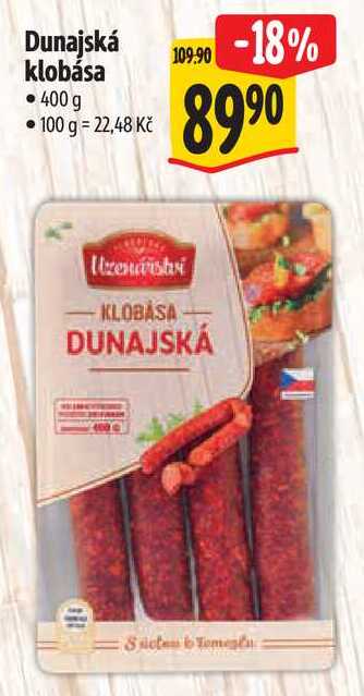 Dunajská klobása, 400 g  