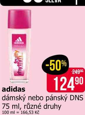 adidas dámský nebo pánský DNS 75 ml, různé druhy 