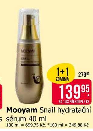Mooyam Snail hydratační s sérum 40 ml 