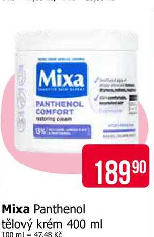 Mixa Panthenol tělový krém 400 ml 