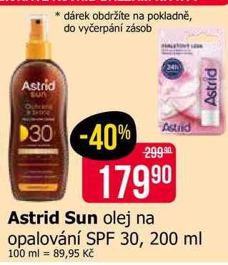 Astrid Sun olej na opalování SPF 30, 200 ml
