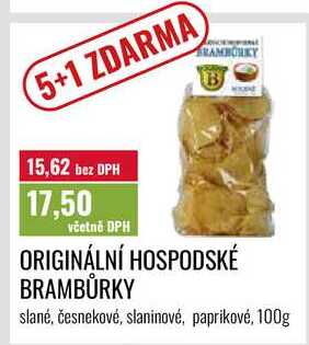 ORIGINÁLNÍ HOSPODSKÉ BRAMBŮRKY, slané, česnekové, slaninové, paprikové, 100g