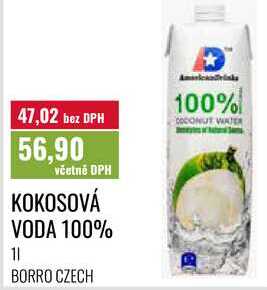 KOKOSOVÁ VODA 100% 1l