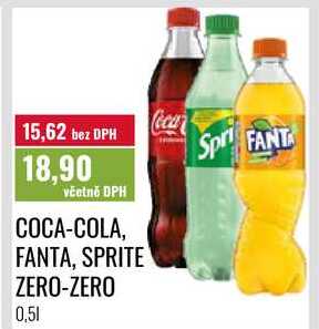 COCA-COLA, FANTA, SPRITE ZERO-ZERO, 0,51 