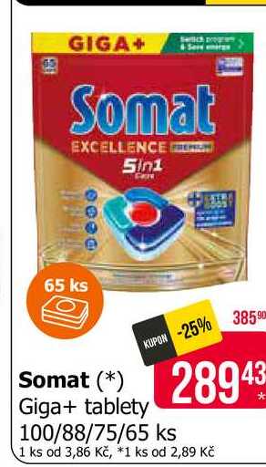 Somat Giga+ tablety 100/88/75/65 ks 