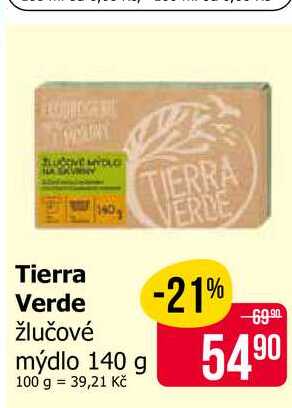 Tierra Verde žlučové mýdlo 140 g 
