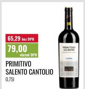 PRIMITIVO SALENTO CANTOLIO 0,751 