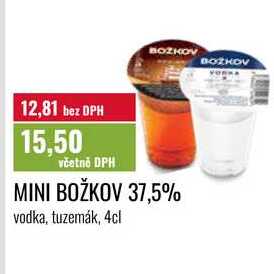 MINI BOŽKOV 37,5% vodka, tuzemák, 4cl