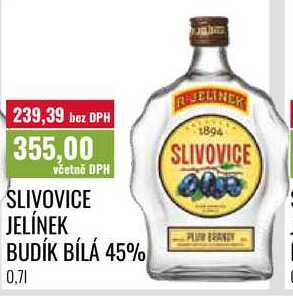 SLIVOVICE JELÍNEK BUDÍK BÍLÁ 45% 0,71