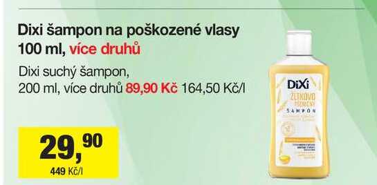 Dixi šampon na poškozené vlasy 100 ml