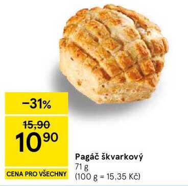 Pagáč škvarkový, 71 g  