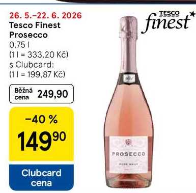 Tesco Finest Prosecco, 0.75 l