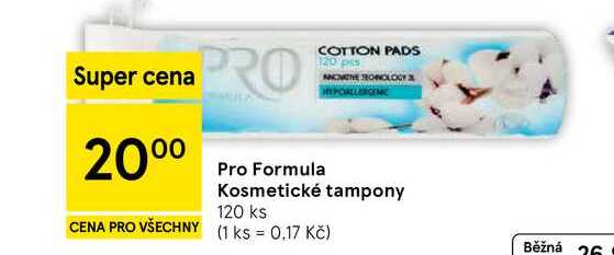 Pro Formula Kosmetické tampony, 120 ks  