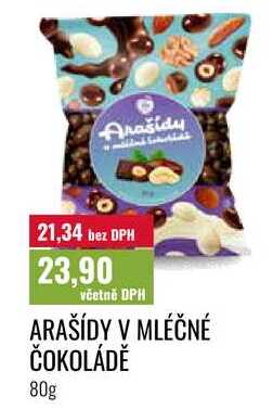 ARAŠÍDY V MLÉČNÉ ČOKOLÁDĚ 80g