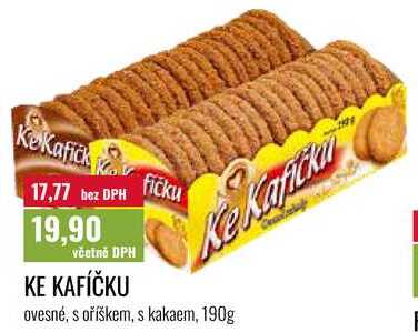KE KAFÍČKU ovesné, s oříškem, s kakaem, 190g 