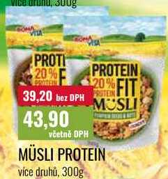 MÜSLI PROTEIN více druhů, 300g 