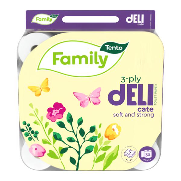 Tento Delicate Toaletní papír 3vrstvý, 32 rolí