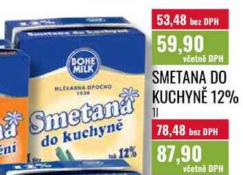 SMETANA DO Smetana KUCHYNĚ 12% 1l