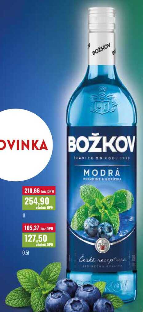 BOŽKOV MODRÁ 0,5l/1l