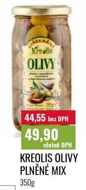 KREOLIS OLIVY PLNĚNÉ MIX 350g 