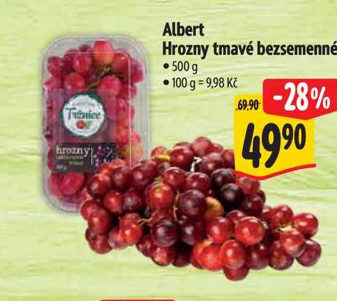 Albert Hrozny tmavé bezsemenné 500 g