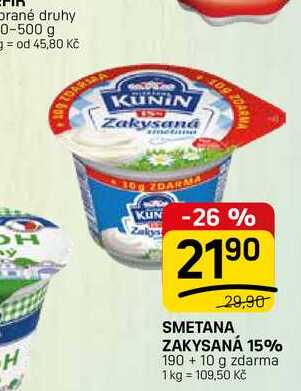 SMETANA ZAKYSANÁ 15% 190+10 g