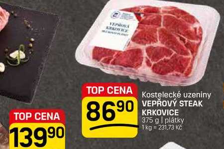 VEPŘOVÝ STEAK KRKOVICE 375 g | plátky