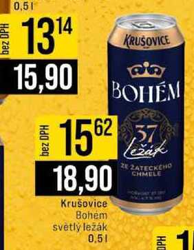 Krušovice Bohem světlý ležák 0.5l