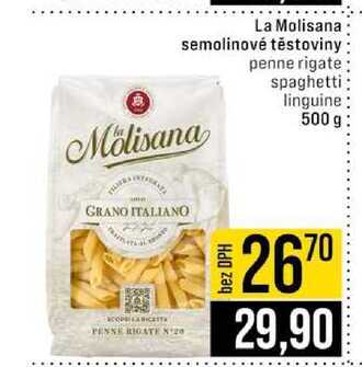 La Molisana semolinové těstoviny penne rigate spaghetti linguine 500 g