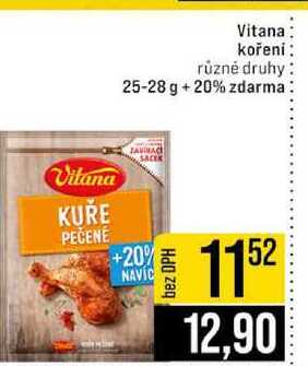Vitana koření různé druhy 25-28 g +20% zdarma