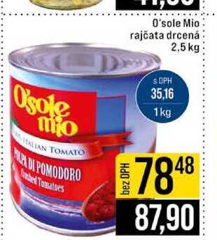 O'sole Mio rajčata drcená 2,5 kg 