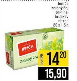 Jemča zelený čaj original broskev citron 20 x 1,5 g