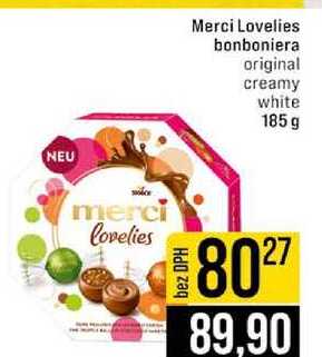 Merci Lovelies bonboniera original creamy white 185 g 
