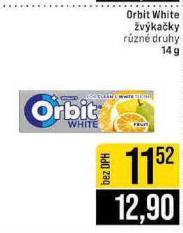 Orbit White žvýkačky různé druhy 14 g
