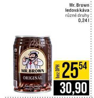 Mr. Brown ledová káva různé druhy 0,24l