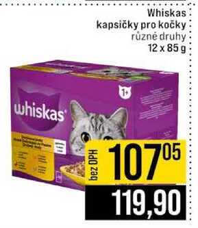Whiskas kapsičky pro kočky různé druhy 12 x 85 g