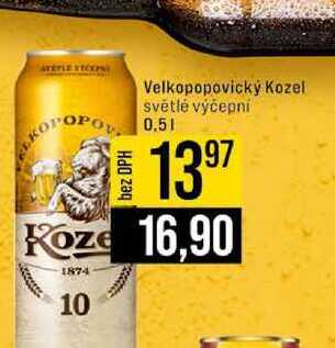 Velkopopovický Kozel světlé výčepní 0.5l
